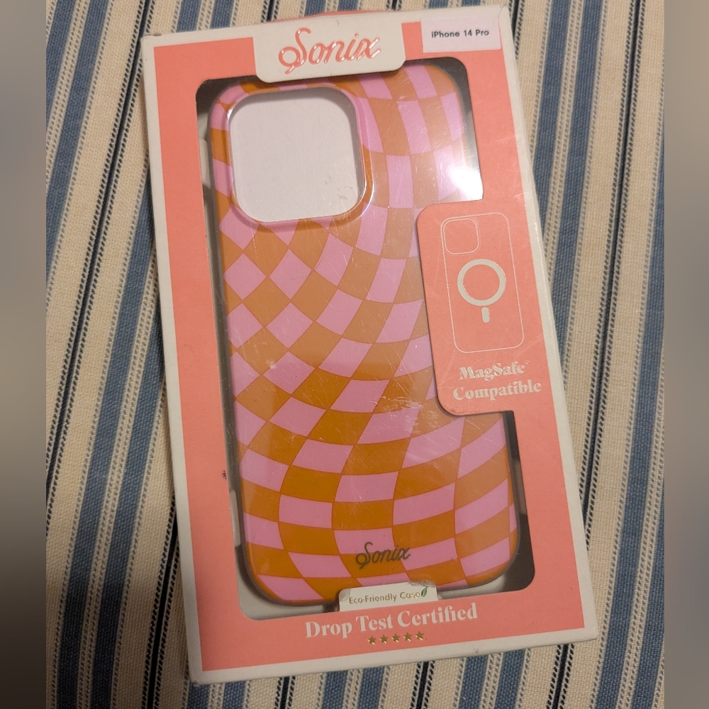 NIP! Sonix iPhone 14 Pro Checkmate Pink/Orange MagSafe® Compatible iPhone Case